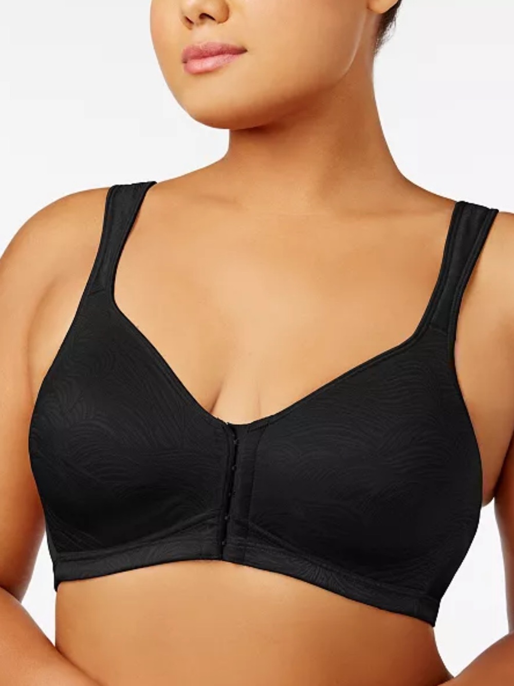 18 Hour Posture Boost Front Close Wireless Bra 36D in Black USE525